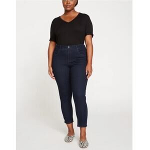 Universal Standard Dark Indigo Siene High Rise 24" Skinny Jeans Size 36P 3XL